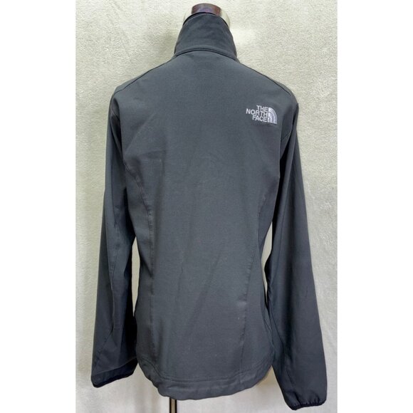 The North Face TNF APEX Zip-Up Soft Shell Jacket Solid Black Pockets Sz S/P #k - Picture 2 of 8